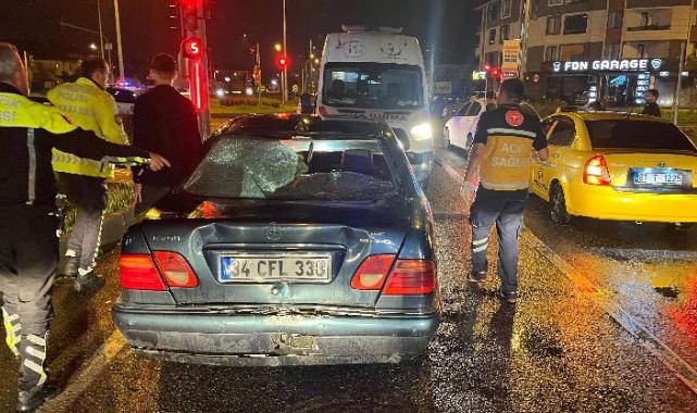 Düzce'de motosiklet otomobile çarptı 1 yaralı