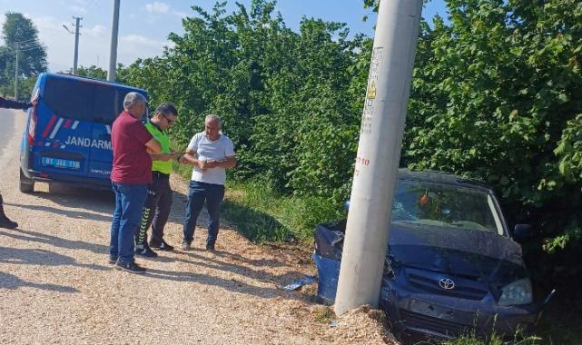 Düzce'de trafik kazası 2 kişi yaralandı