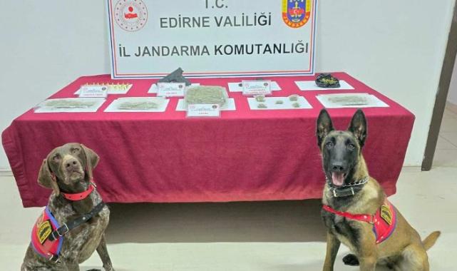 Edirne'deki operasyonda uyuşturucu madde tabanca ve fişek ele geçirildi