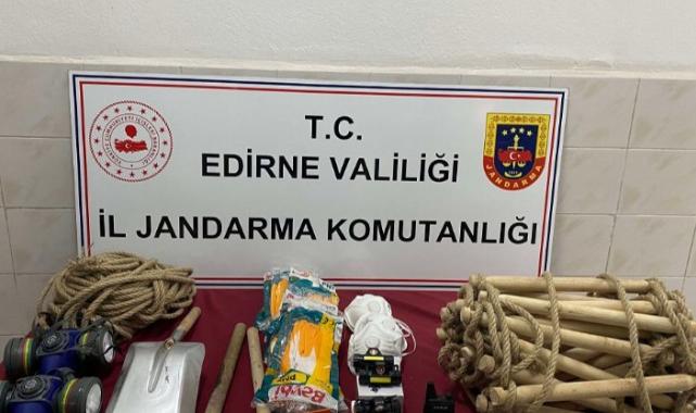 Enez'de kaçak kazıya 6 gözaltı!