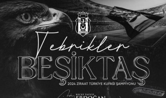 Erdoğan'dan şampiyon Beşiktaş'a kutlama