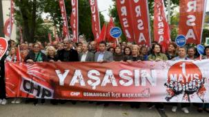 Bursa Osmangazi'de coşkulu 1 Mayıs yürüyüşü