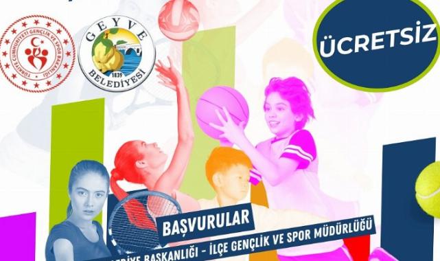 Sakarya Geyve'de 'yaz spor'da kayıt zamanı