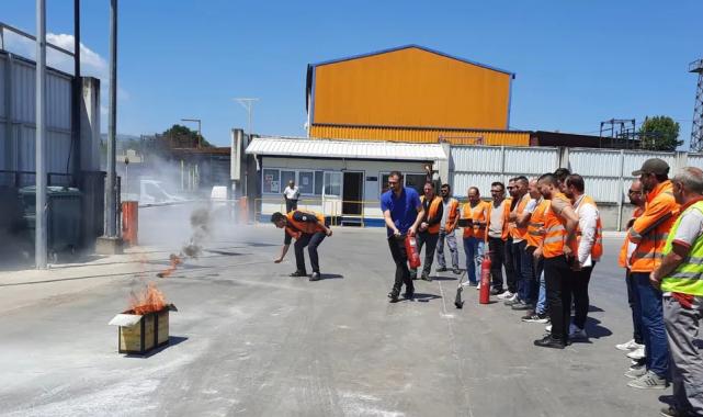 Kocaeli'de itfaiyeden MEPAR Nakliyat’a eğitim