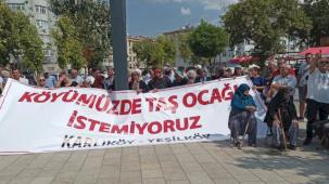 Karlıköy-Yeşilköy taş ocağına karşı köy halkı seferber