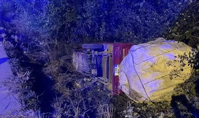 Düzce'de kağıt toplama aracı kaza yaptı 2 yaralı