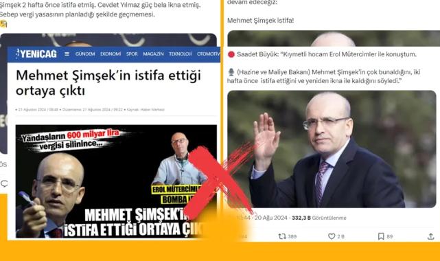 Yine Bakan Şimşek, yine istifa iddiaları! Açıklama İletişim'den geldi