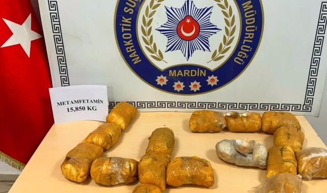 Mardin'de uyuşturucu operasyonu: 15 kilo 850 gram