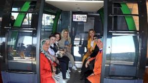 Kadın muhtarların teleferik gezisi