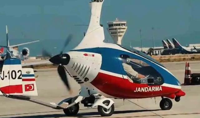 Antalya'da 'cayrakopter'li denetim
