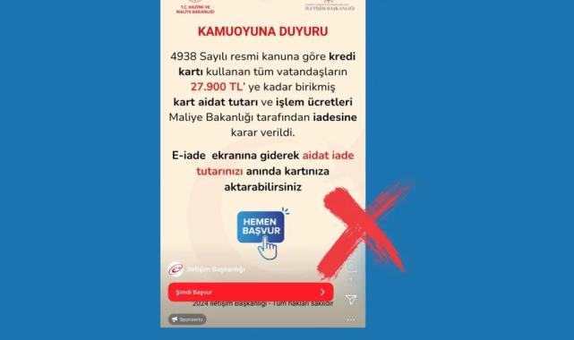 İletişim Başkanlığı uyardı! Dolandırıcılık paylaşımlarına dikkat!