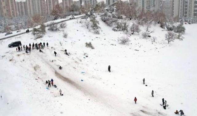 Kayseri Talas'ın Erciyes'inde kayak keyfi