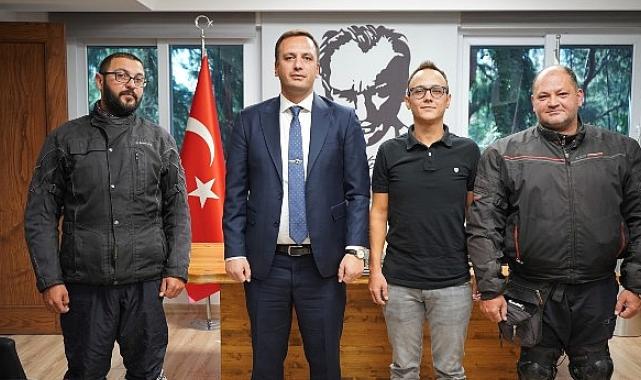 Moto kuryelerden Başkan Eşki'ye teşekkür ziyareti