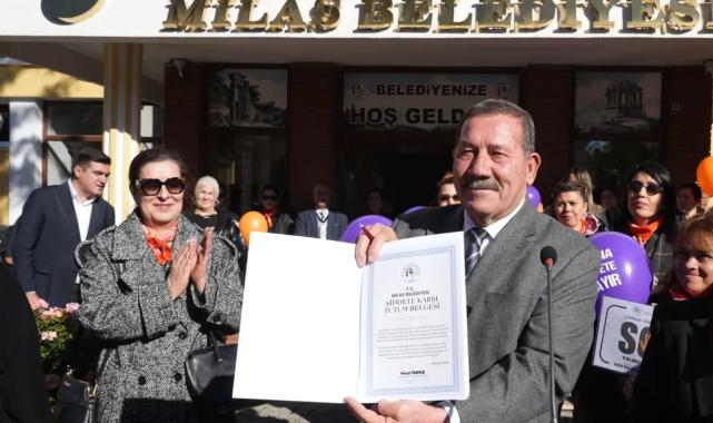 Muğla Milas'tan şiddete karşı 'tutum' belgesi