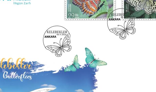 PTT'den 'Kelebekler' için özel pul ve zarf