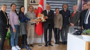 Okul aile birliğinden Başkan Topaloğlu'na ziyaret