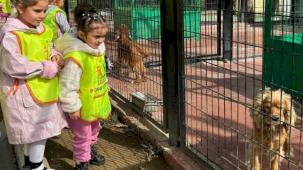 Osmangazi'de küçük hayvanseverlerden can dostlarına ziyaret