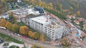 Teleferik otoparkında kaba inşaat bitmek üzere