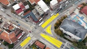 Tramvay hattında yaya güvenliği için önemli çalışma