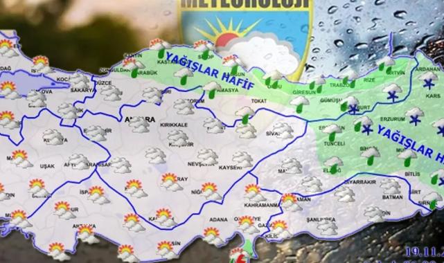 Türkiye geneli parçalı ve çok bulutlu... Doğu'da yağış var