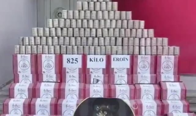 Adana'da 825 kilogram eroin ele geçirildi
