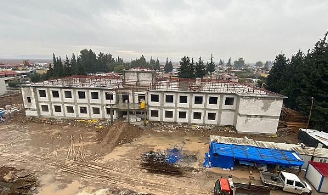 Büyükşehir'in Hatay'daki okul binası yükseliyor