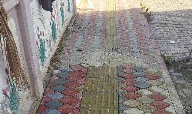 Kemer'de yol ve kaldırım çalışmaları