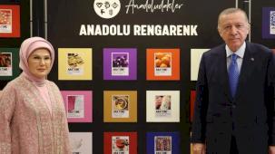 Erdoğan çiftinden 'Anadoludakiler' sergisine ziyaret