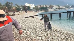 Kemer'de mıntıka temizliği
