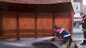 Nevşehir Belediyesi'nden Kaldırım ve Yollarda Temizlik Çalışması