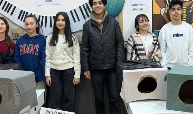 Ankara'da sokak kedilerine öğrencilerden 'patikondu'
