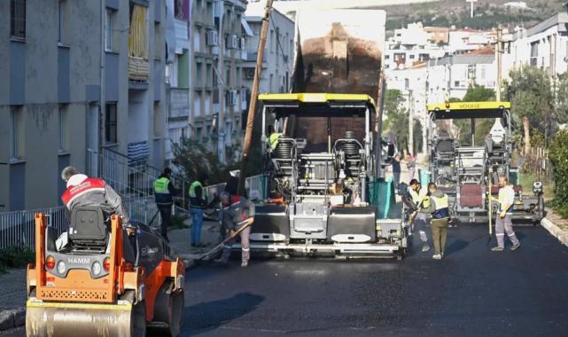 İzmir Bornova'da yol yenileme çalışmalarında rekor