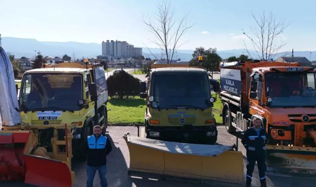 Kocaeli'nin güçlü filosu karla mücadeleye hazır