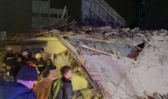 Konya'da bina çöktü