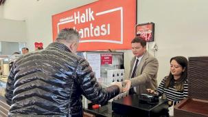 Başkan Aydın'dan kandil simidi ikramı