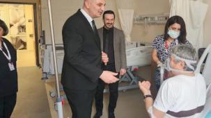 Kocaeli Gölcük Belediye Başkanı Sezer'den 'geçmiş olsun' ziyareti