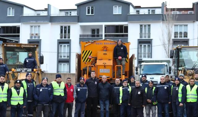 Bursa Gemlik Belediyesi kar yağışına karşı teyakkuzda