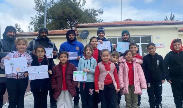 Manisa Soma'da öğrencilerden belediyeye resimli teşekkür