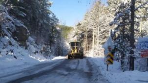 Antalya Toroslar'da karla mücadele tam gaz