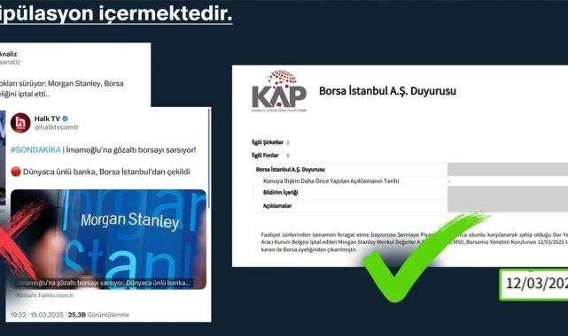 İletişim'den 'Morgan Stanley' haberlerine açıklama