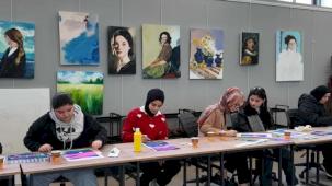 Kocaeli'de Dünya Ressamlar Günü'nde yeteneklerini keşfettiler