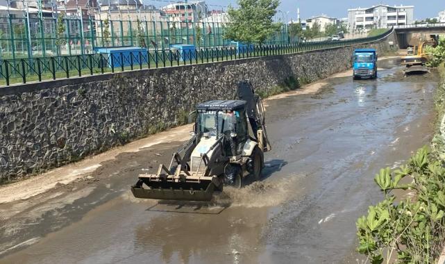 Bursa'da Mandıras Deresi'nde yaz temizliği