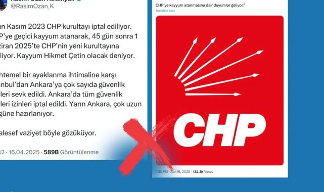 'CHP'ye kayyum atanıyor' iddiaları manipülasyon!