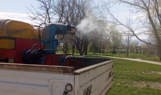 Erzincan'da larva ilaçlaması