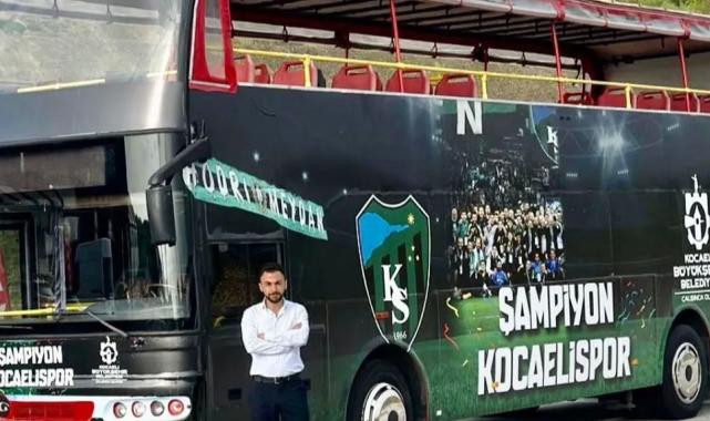 Kocaeli'de şampiyonluk otobüsü kutlamalara hazır