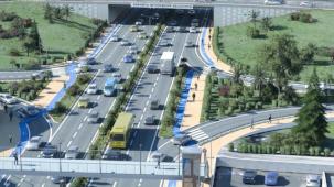 Metrobüs ve raylı sisteme uygun farklı seviyede katlı kavşak olacak