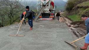 Ordu Aybastı’ya beton yol çalışması
