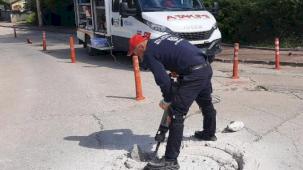 Kocaeli'de yol güvenliği için baca ve ızgaralar yenileniyor