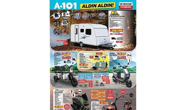 A101 10 Temmuz İtibarıyla Moped, Karavan ve Teknolojik Ürünleri Tüketicilere Sunuyor
