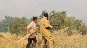 İzmir Ödemiş’te yangınla mücadele sürüyor